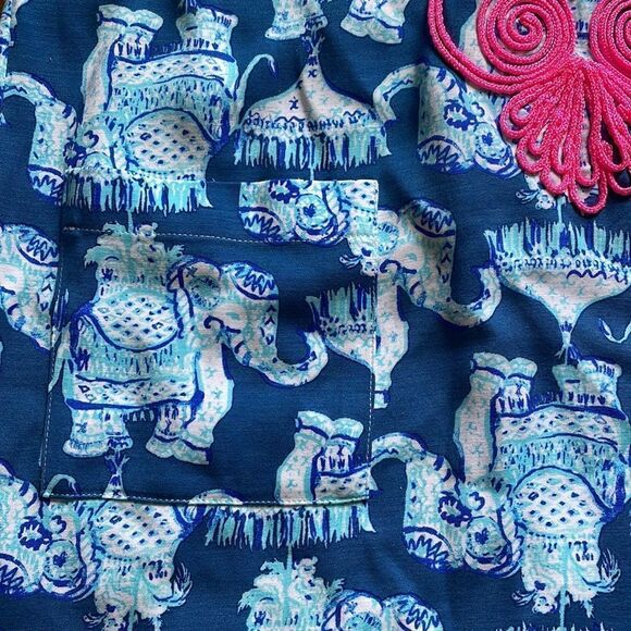 Lilly Pulitzer Caroltta Stretch Shift Dress Deep Indigo Joy Ride - Picture 4 of 7